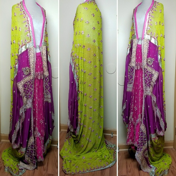 Lions & Yellowcake by Jennifer Weiler Jackets & Blazers - Bohemian Silk Sheer Art Kimono Lime Green Hot Pink